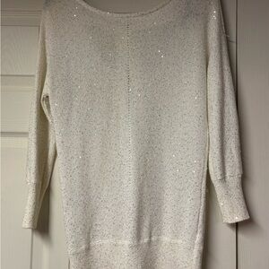 Elegant WHBM Sparkle White Sweater